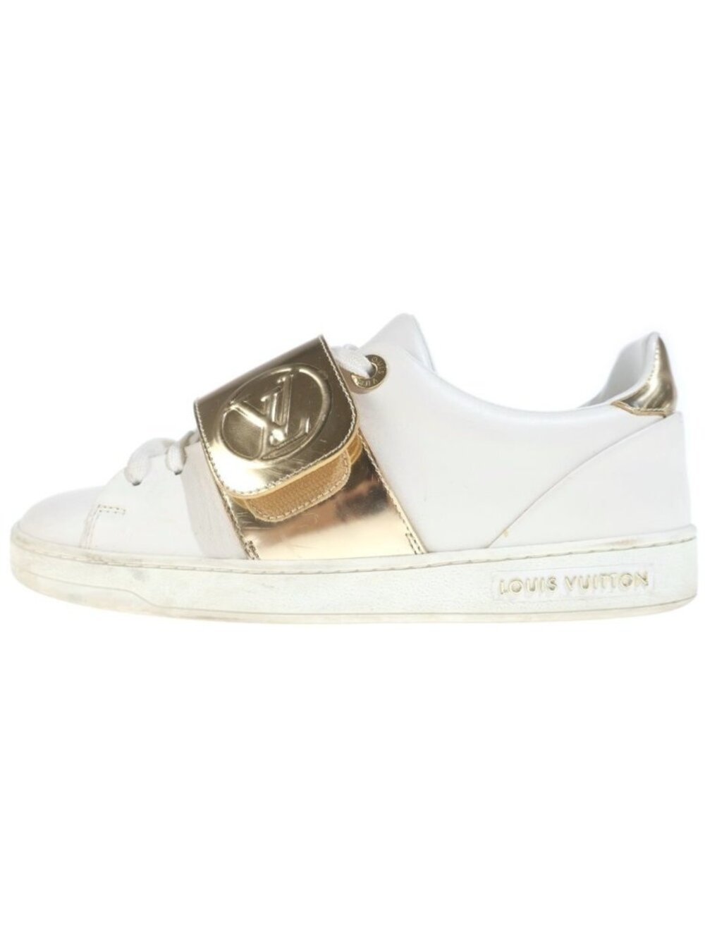 Louis Vuitton Front Low Line Low-Cut Sneakers White Gold